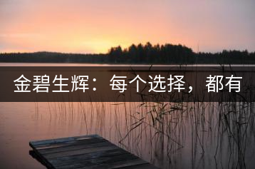金碧生輝：每個(gè)選擇，都有選擇的理由