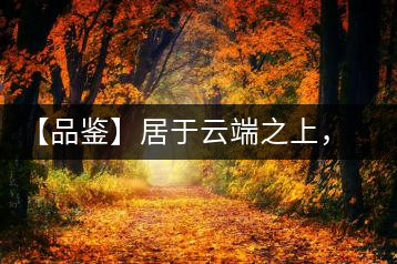 【品鑒】居于云端之上，把歲月“熟”透
