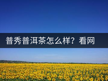 普秀普洱茶怎么樣？看網(wǎng)友精彩回答
