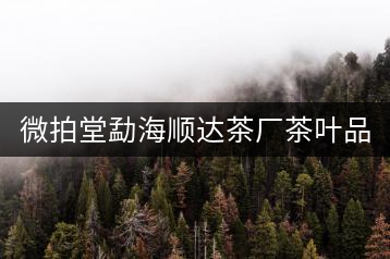 微拍堂勐海順達(dá)茶廠茶葉品質(zhì)如何？