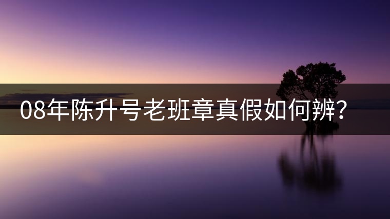 08年陳升號老班章真假如何辨？業(yè)內(nèi)人士教你這3點！