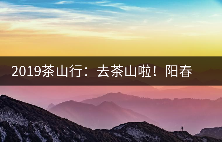 2019茶山行：去茶山啦！陽(yáng)春三月，和南茗佳人一起上山喝好茶！
