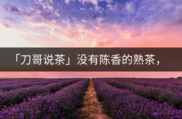 「刀哥說茶」沒有陳香的熟茶，不是一款有追求的普洱熟茶