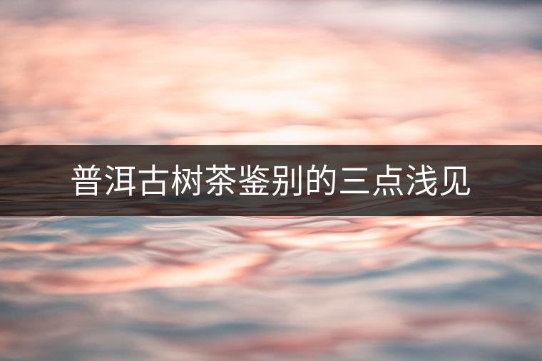 普洱古樹茶鑒別的三點(diǎn)淺見 普洱古樹茶鑒別的三點(diǎn)淺見