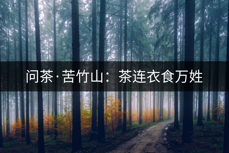 問(wèn)茶·苦竹山:茶連衣食萬(wàn)姓 問(wèn)茶·苦竹山:茶連衣食萬(wàn)姓