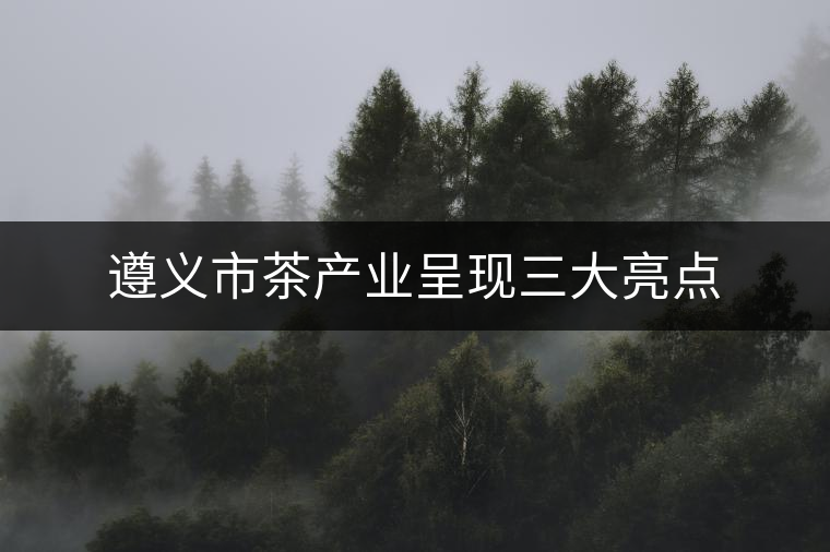 遵義市茶產業(yè)呈現(xiàn)三大亮點 遵義市茶產業(yè)呈現(xiàn)三大亮點