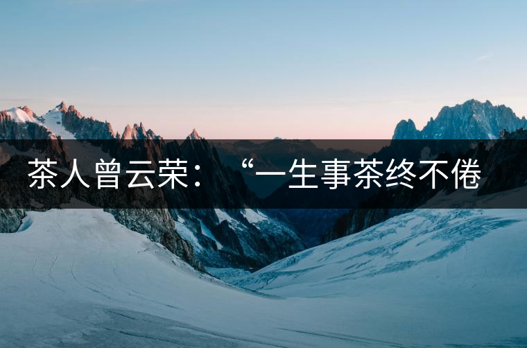 茶人曾云榮：“一生事茶終不倦”譜寫絢麗人生