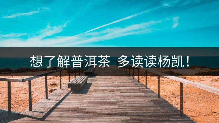 想了解普洱茶  多讀讀楊凱！