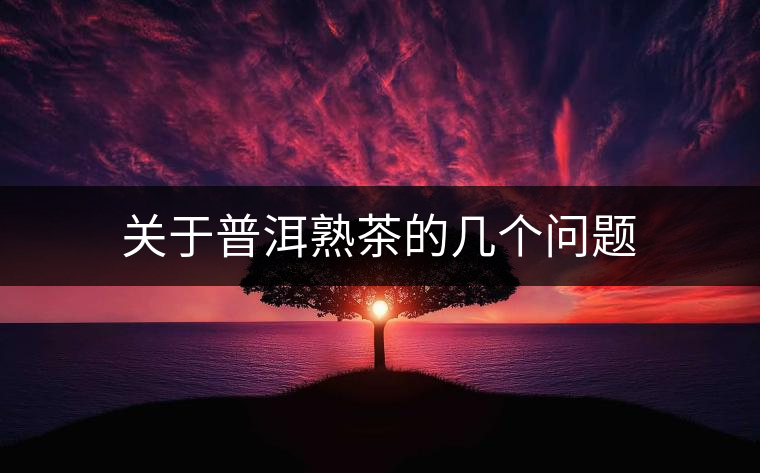 關(guān)于普洱熟茶的幾個(gè)問(wèn)題 關(guān)于普洱熟茶的幾個(gè)問(wèn)題