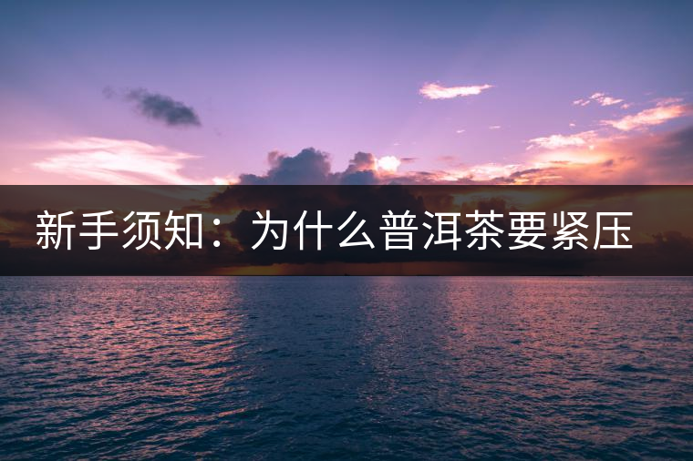 新手須知：為什么普洱茶要緊壓而不散存？