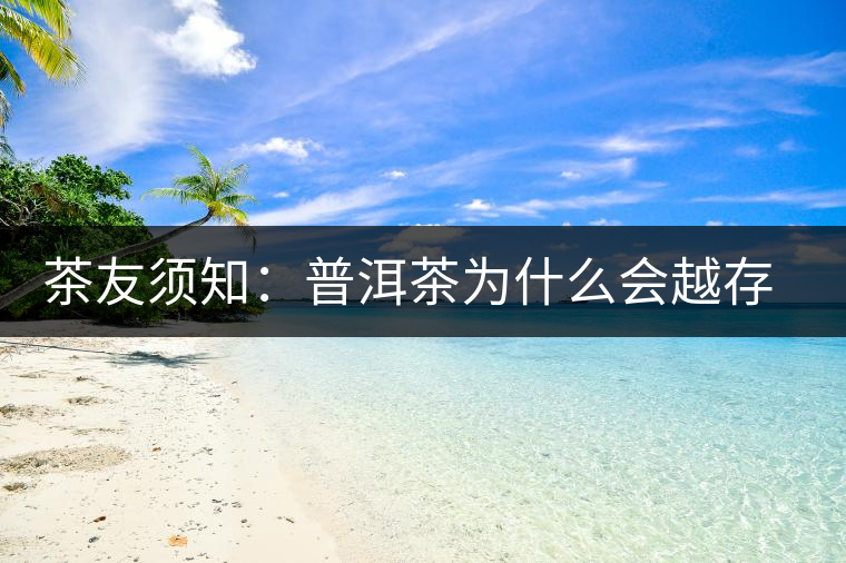 茶友須知：普洱茶為什么會越存越香？