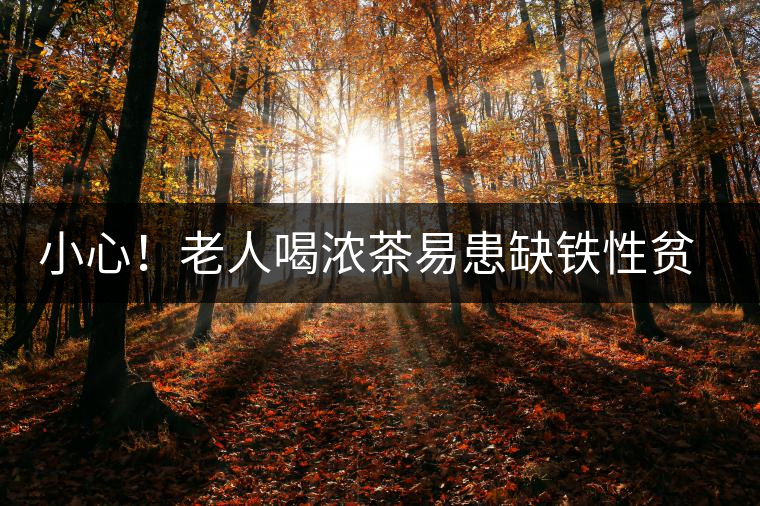 小心!老人喝濃茶易患缺鐵性貧血 小心!老人喝濃茶易患缺鐵性貧血