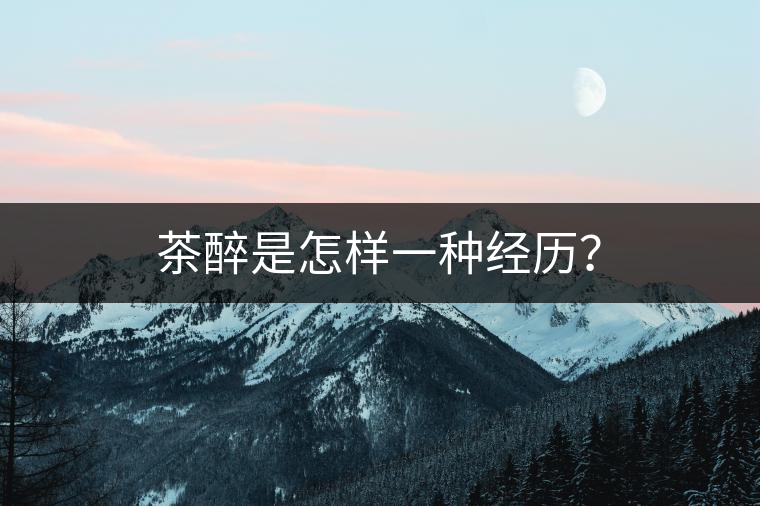 茶醉是怎樣一種經(jīng)歷？