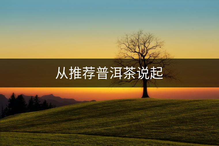 從推薦普洱茶說(shuō)起 從推薦普洱茶說(shuō)起