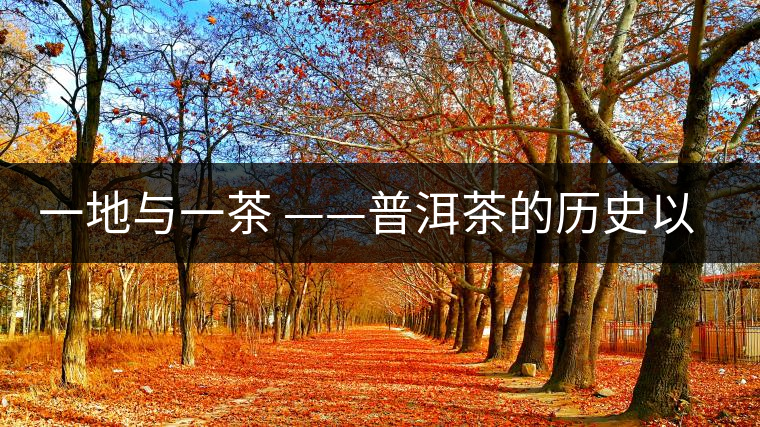 一地與一茶 ——普洱茶的歷史以及現(xiàn)場(chǎng) 一地與一茶 ——普洱茶的歷史以及現(xiàn)場(chǎng)