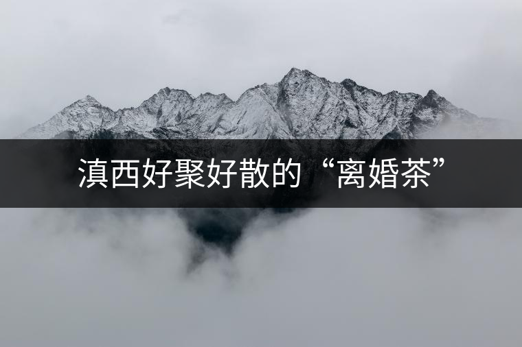 滇西好聚好散的“離婚茶” 滇西好聚好散的“離婚茶”