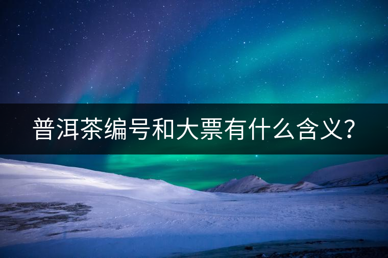 普洱茶編號和大票有什么含義？