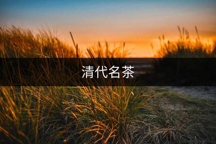 清代名茶 清代名茶