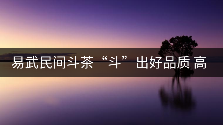 易武民間斗茶“斗”出好品質(zhì) 高技能