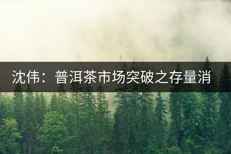 沈偉：普洱茶市場(chǎng)突破之存量消耗戰(zhàn)