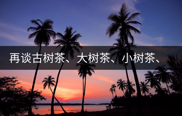 再談古樹茶、大樹茶、小樹茶、臺樹茶…