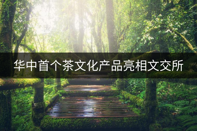 華中首個茶文化產(chǎn)品亮相文交所 華中首個茶文化產(chǎn)品亮相文交所