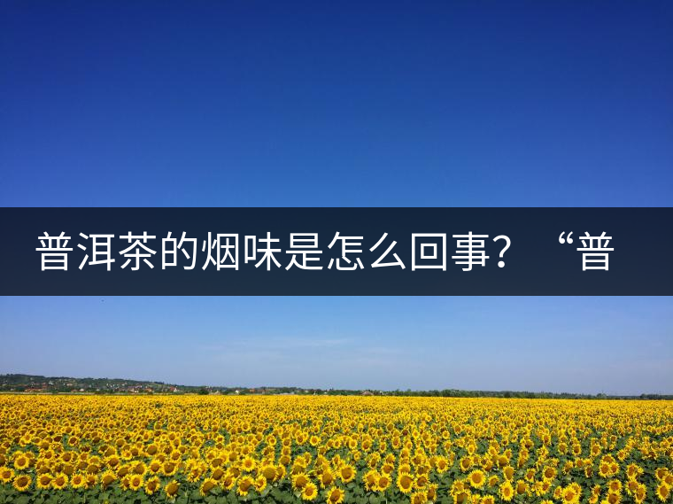普洱茶的煙味是怎么回事？“普洱教父”白水清最新解析！