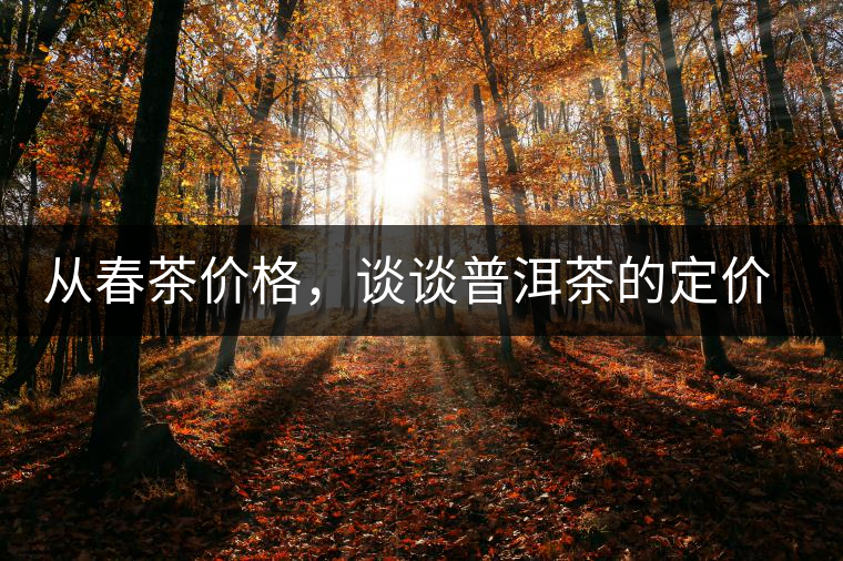 從春茶價(jià)格，談?wù)勂斩璧亩▋r(jià)權(quán)