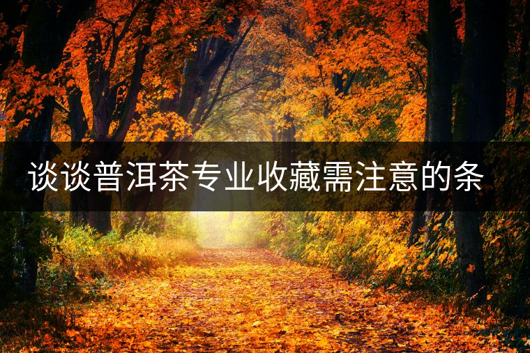 談談普洱茶專業(yè)收藏需注意的條件 談談普洱茶專業(yè)收藏需注意的條件