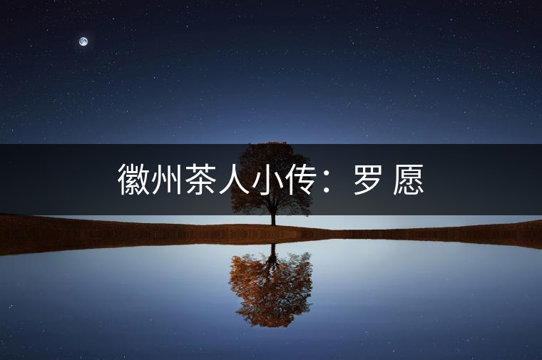 徽州茶人小傳：羅 愿