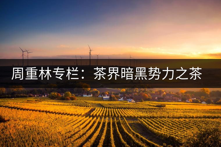 周重林專欄:茶界暗黑勢(shì)力之茶混 周重林專欄:茶界暗黑勢(shì)力之茶混