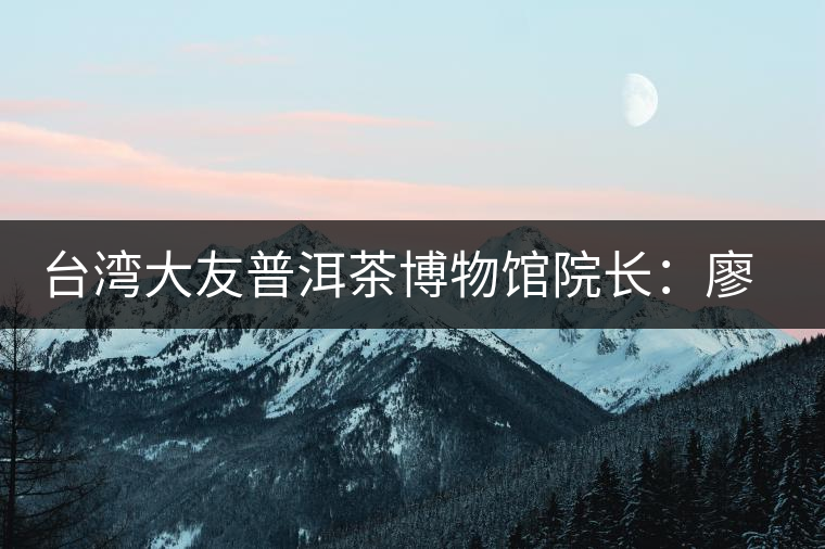 臺(tái)灣大友普洱茶博物館院長(zhǎng):廖義榮 臺(tái)灣大友普洱茶博物館院長(zhǎng):廖義榮