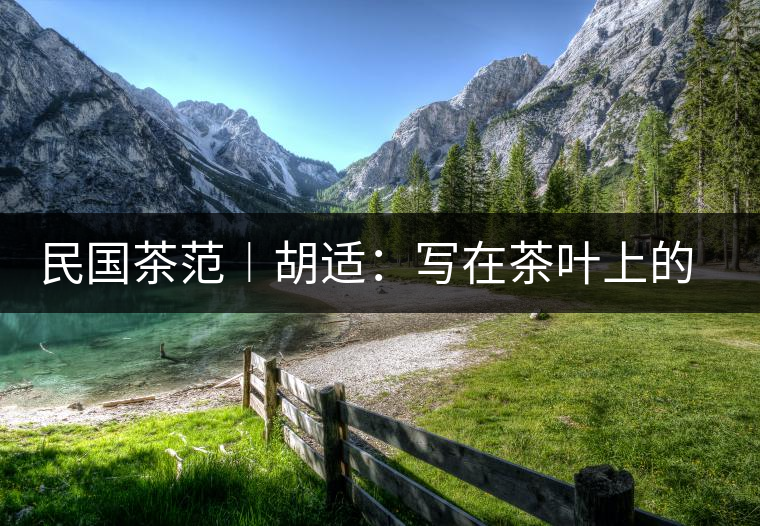 民國茶范︱胡適:寫在茶葉上的家書 民國茶范︱胡適:寫在茶葉上的家書