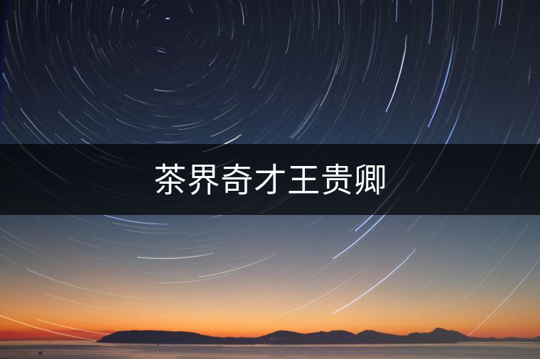 茶界奇才王貴卿 茶界奇才王貴卿