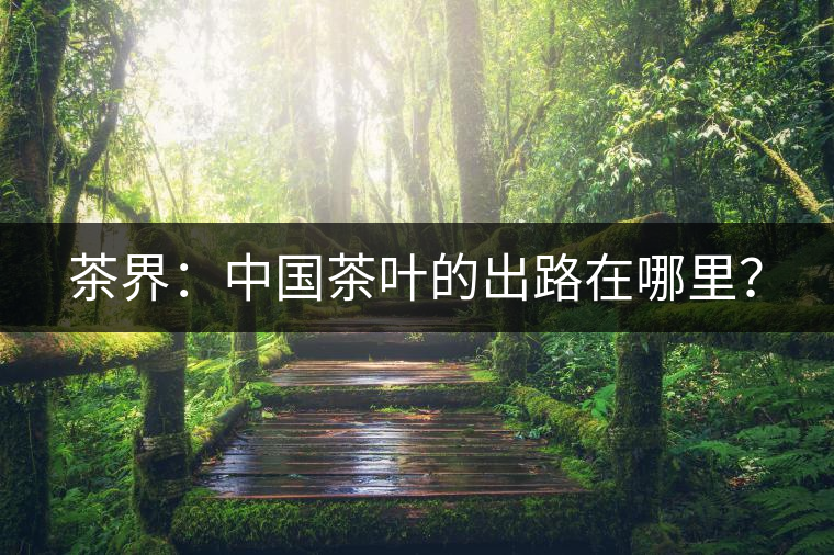 茶界：中國茶葉的出路在哪里？