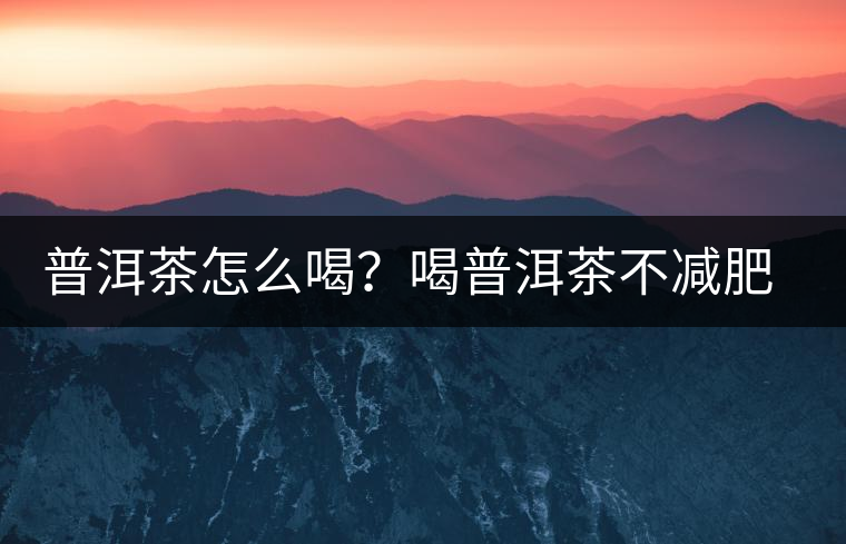 普洱茶怎么喝？喝普洱茶不減肥是為什么呢？喝普洱茶減肥要注意什么？