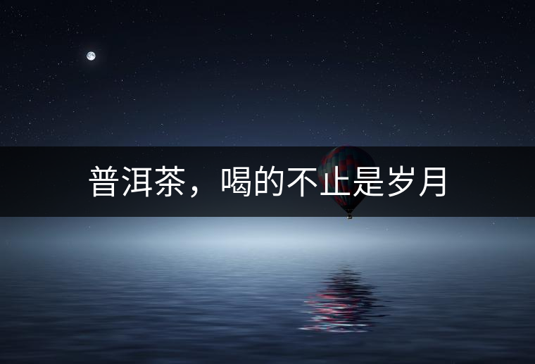 普洱茶，喝的不止是歲月