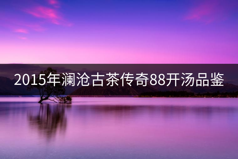 2015年瀾滄古茶傳奇88開湯品鑒