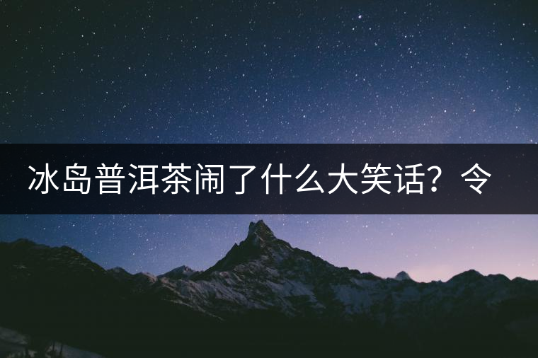 冰島普洱茶鬧了什么大笑話？令茶界人士們捧腹大笑？