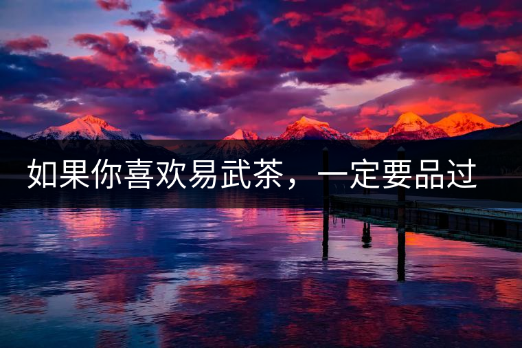 如果你喜歡易武茶，一定要品過丁家寨才知道易武的魅力