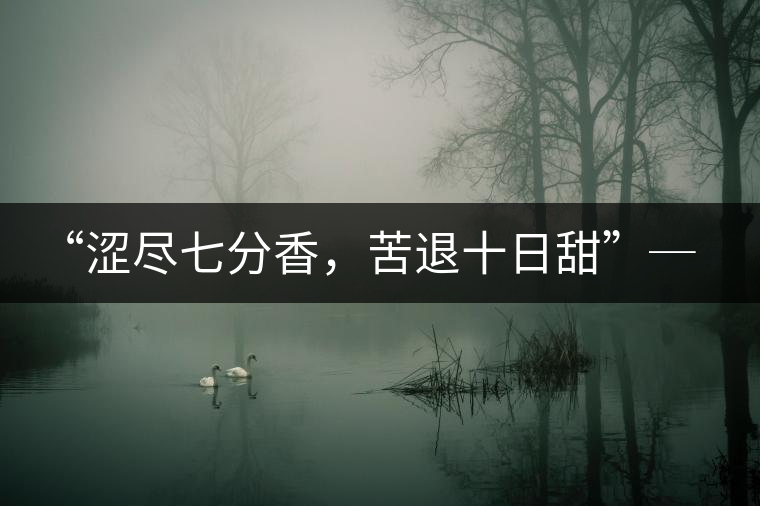 “澀盡七分香，苦退十日甜”─ 老曼娥