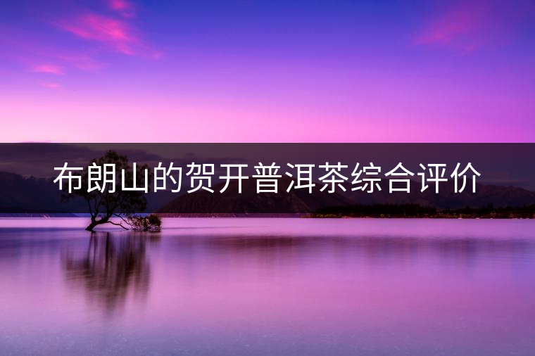 布朗山的賀開普洱茶綜合評價