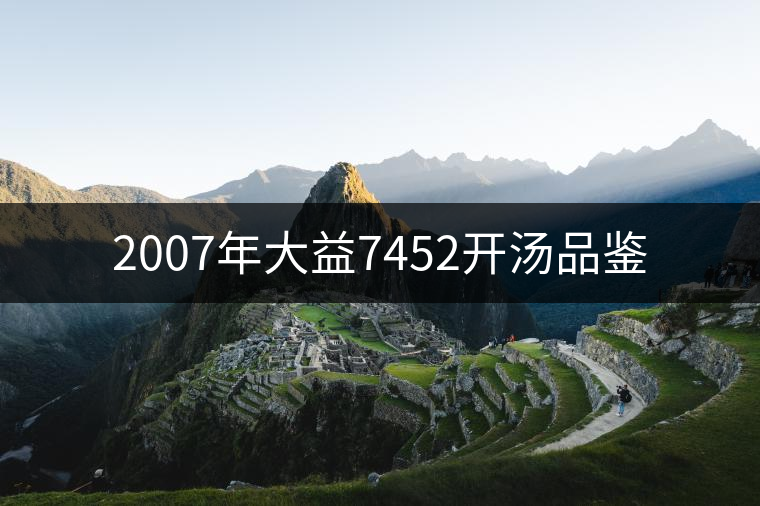 2007年大益7452開湯品鑒 2007年大益7452開湯品鑒