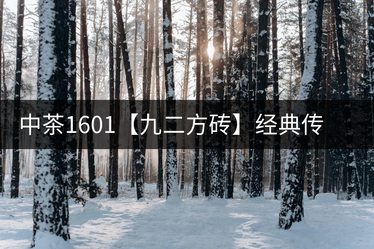 中茶1601【九二方磚】經(jīng)典傳承，巔峰即現(xiàn)