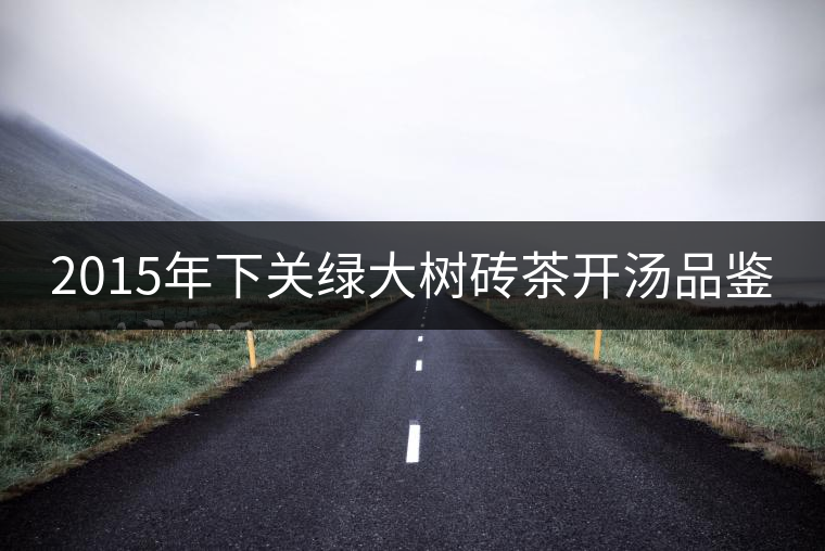 2015年下關(guān)綠大樹磚茶開湯品鑒 2015年下關(guān)綠大樹磚茶開湯品鑒