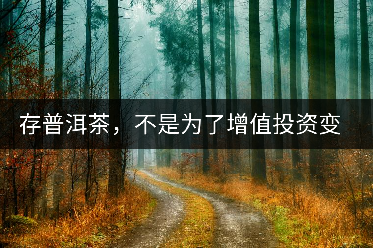 存普洱茶，不是為了增值投資變現(xiàn)，而是為了自己以后有純正的