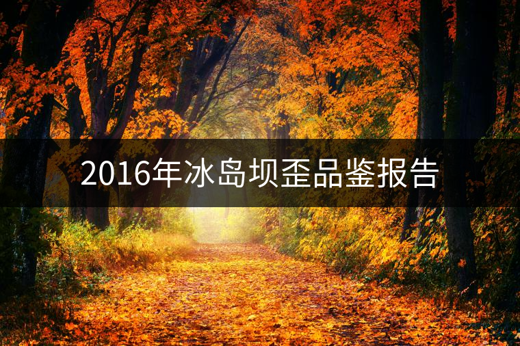 2016年冰島壩歪品鑒報告 2016年冰島壩歪品鑒報告
