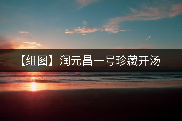 【組圖】潤元昌一號珍藏開湯 【組圖】潤元昌一號珍藏開湯