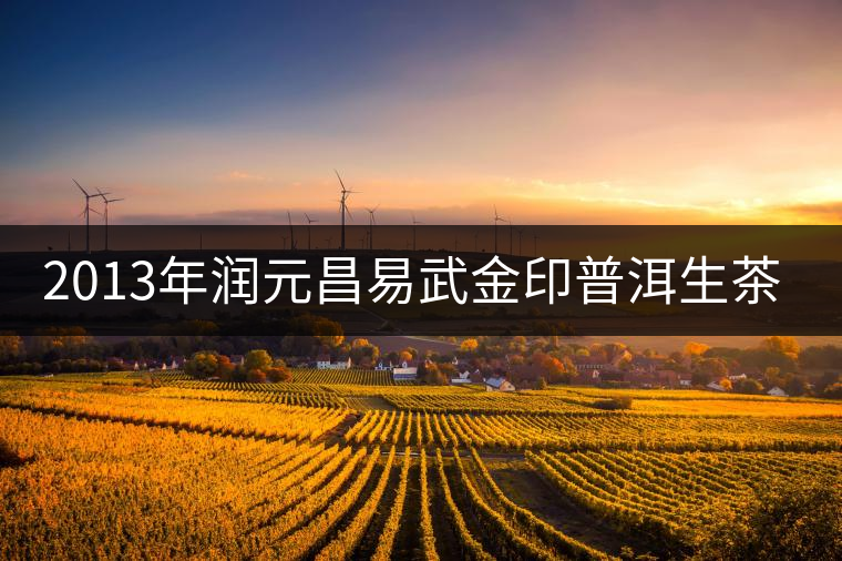 2013年潤(rùn)元昌易武金印普洱生茶開(kāi)湯