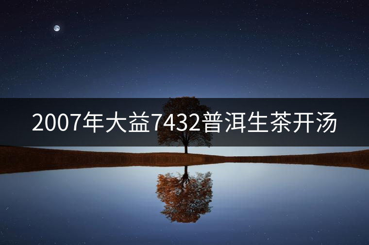 2007年大益7432普洱生茶開(kāi)湯